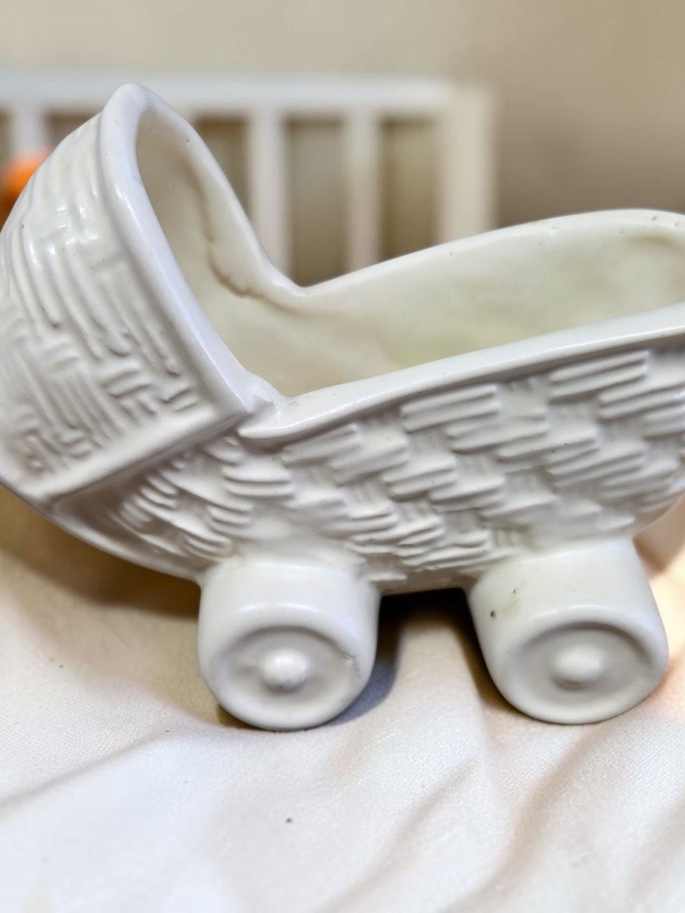 Vintage Haeger Ceramic Baby Carriage Planter